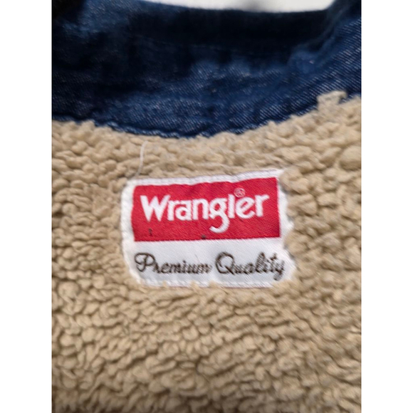 Men's Wrangler Denim‎ Sherpa Jacket Size L Blue - Picture 5 of 6